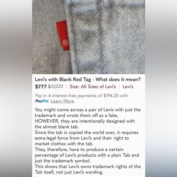 Levi’s Blank Label High Loose Taper‎ Light Wash Denim Jeans 31 / 28 - Picture 9 of 12